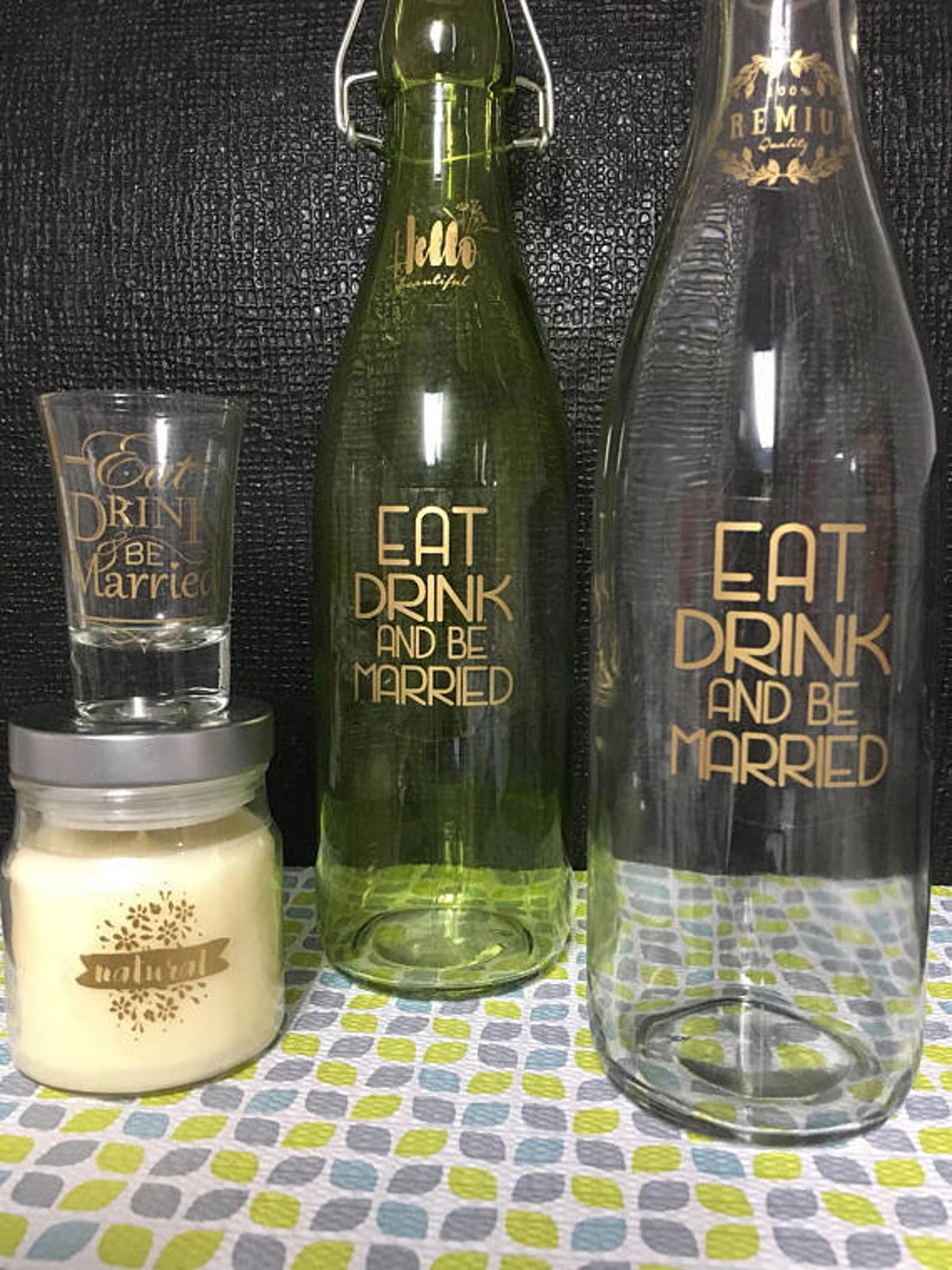 50 Square Gold on Clear Sticker Labels, Waterproof Clear Sticker Label