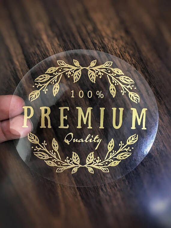 1000 FROSTY GOLD METALLIC PERSONALISED TRANSPARENT LABELS 1000 FROSTY GOLD METALLIC PERSONALISED TRANSPARENT LABELS