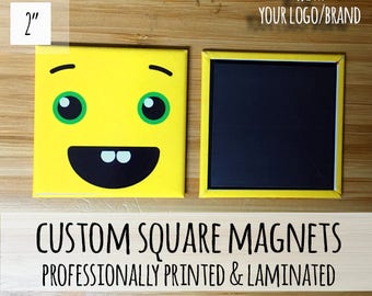 Custom Square Magnets,  button magnets, 2" square magnets, favor magnets, personalized magnets, customized magnets, logo magnets