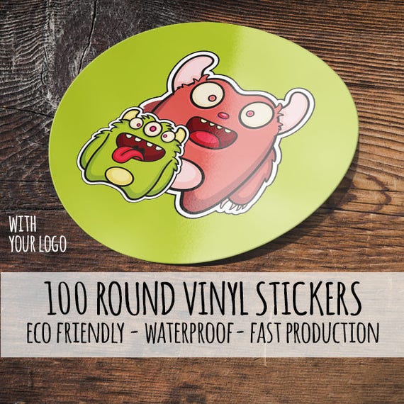 custom round vinyl stickers