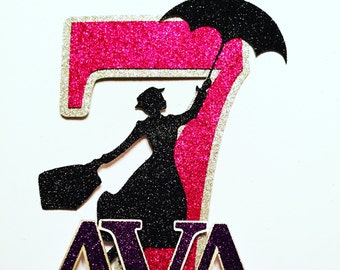 Mary Poppins inspired cake topper