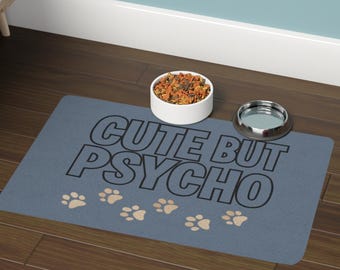 Pet Feeding Mat, Funny Dog Cat Placemat
