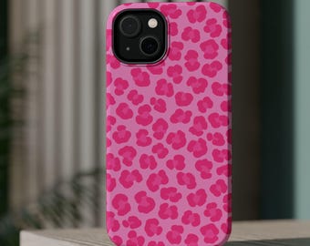 Pink Leopard Print Phone Case | Magnetic Impact-Resistant Case