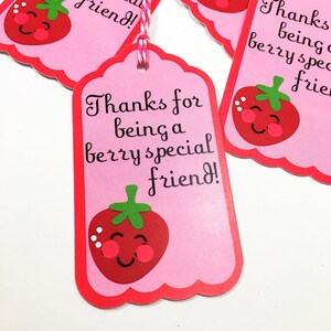 Berry Sweet Party Favor Tags, Berry Sweet Birthday Supplies, Berry Sweet Thank You Tag, Berry Sweet Gift Bag Tag
