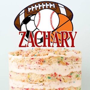 Sports Themed  Cake Topper