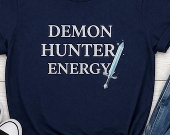 Demon Hunter Energy Shirt, Kids Gamer Shirt, Youth Graphic Tee, Fantasy Birthday Shirt, Trendy Kids Tee