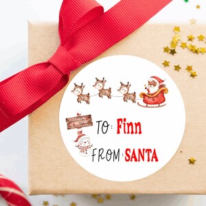 African American Santa Sticker, Personalized Black Santa Sticker