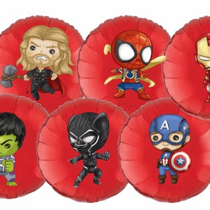 Superhero Balloon Stickers, Superhero Party Supplies