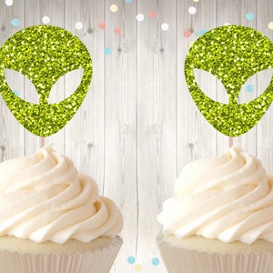 Alien Cupcake Toppers, Alien Party Supplies, Area 51 Party Theme - Etsy