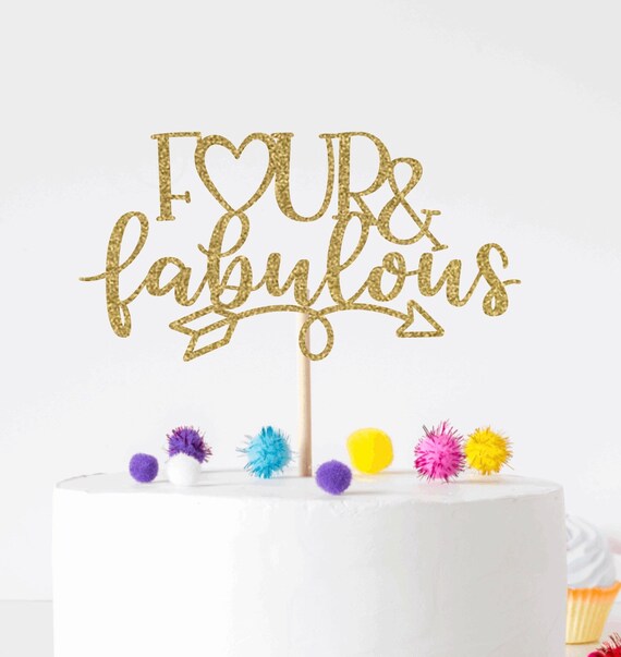 May The Fourth Be With You Lightsaber Cake Topper - Silver Glitter, 5.6"x4.7"