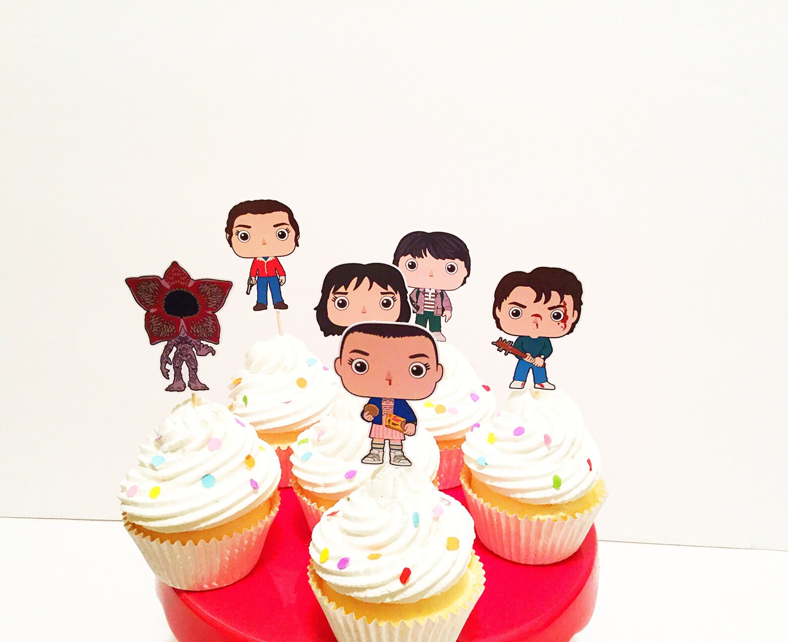 Stranger Things Inspired Cupcake Toppers Stranger Things | Etsy