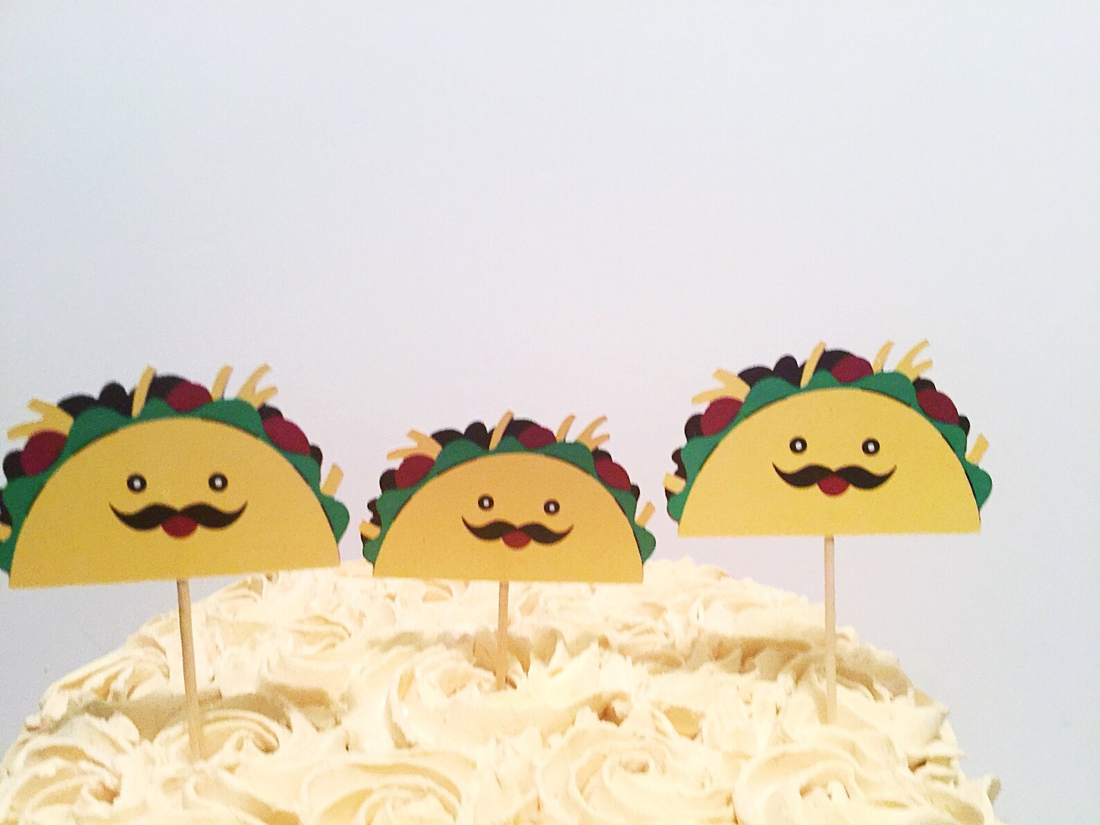 Taco Cupcake Toppers Taco Twosday Cupcake Toppers Taco Etsy