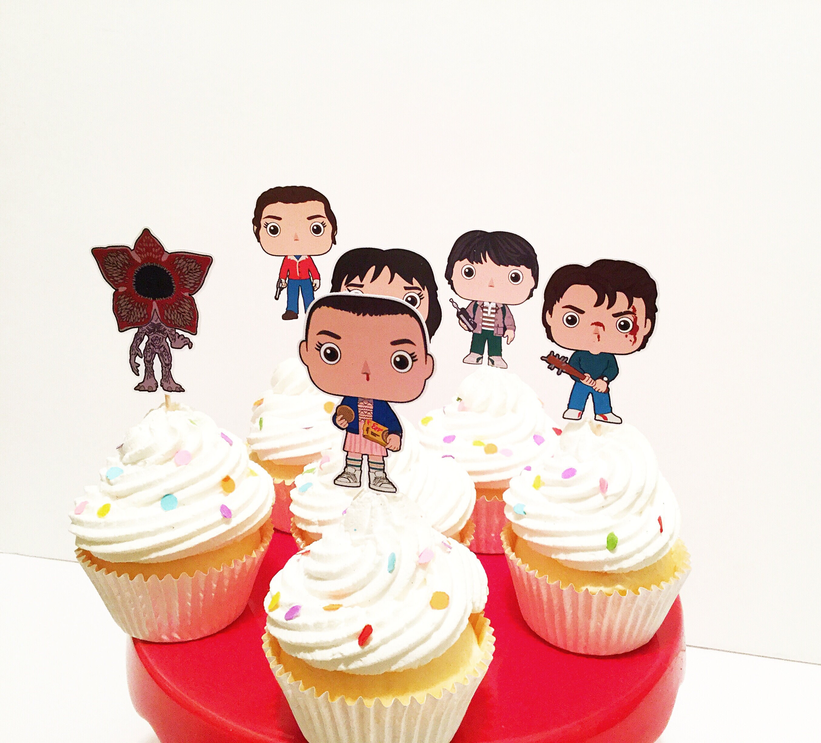 Stranger Things Inspired Cupcake Toppers Stranger Things Etsy