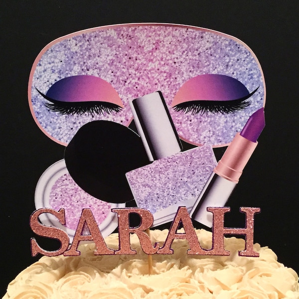 Makeup Cake Topper - Etsy