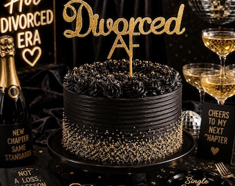 Divorced AF Cake Topper, Divorce Celebration, Divorce Party Decorations