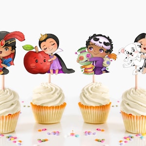 Villains and Pets Cupcake Toppers, Villains and Friends Cupcake Toppers, Villain Party Supplies
