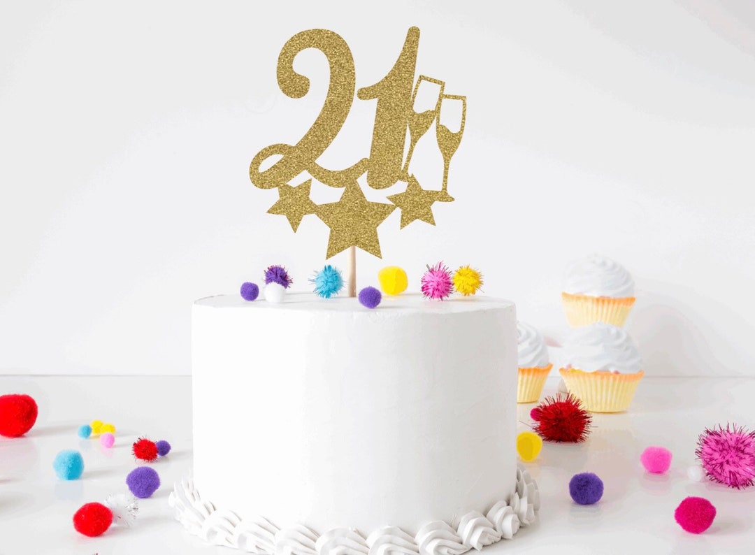 21st Birthday Cake Topper 21st Birthday Party Supplies Legal - Etsy