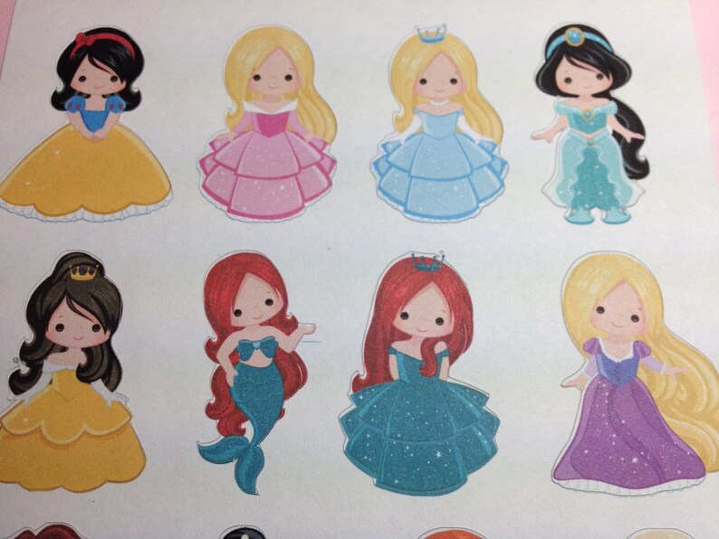 Princess Planner Stickers - Set of 12, Party Decorations - Etsy