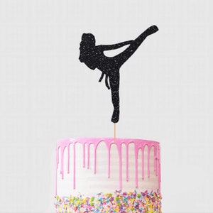 Karate Cake Topper, Karate Girl Cake Topper, Martial Arts Cake Topper, Karate Party Supplies