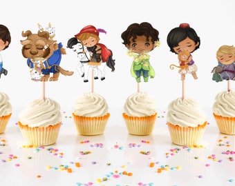 Princes With Pets Cupcake Toppers, Prince Cupcake Toppers