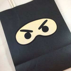 Ninja Gift Bag Stickers, ninja birthday party decorations, ninja party gift bag stickers ninja party goodie bag stickers