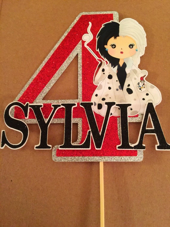 Cruella De Vil Inspire De Gateau Mechant De Gateau Theme 101 Etsy
