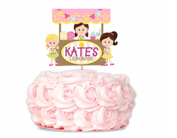 Lemonade Stand Cake Topper Lemonade Party Lemonade Stand Etsy