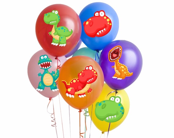 Dinosaur Balloon Stickers, Dinosaur Party Supplies