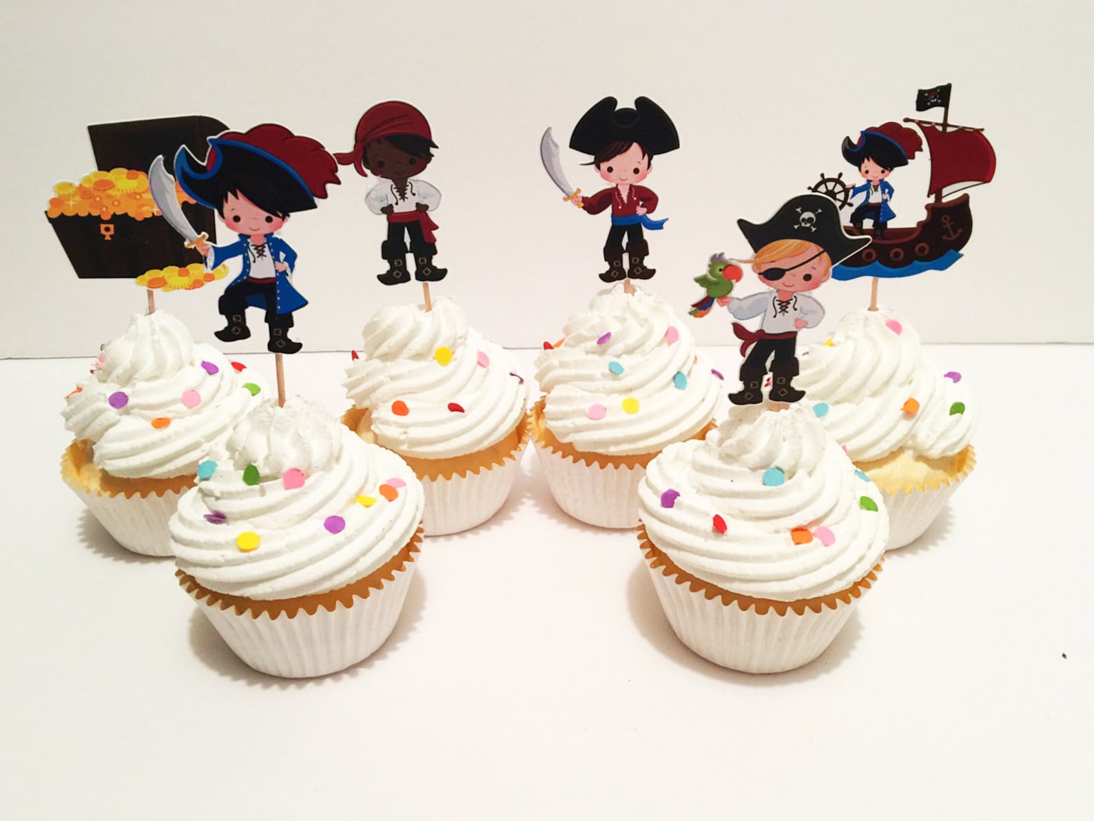 Pirate Cupcake Toppers Etsy