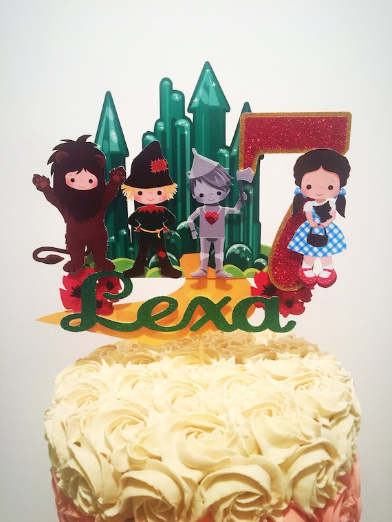 Wizard Of Oz Cake Topper Wizard Of Oz Party Supplies Wizard Etsy
