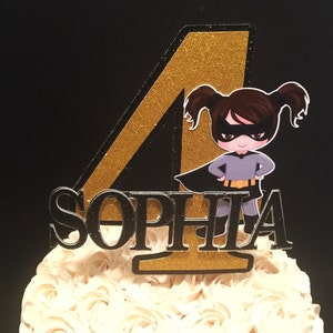 Batgirl Inspired Cake Topper
