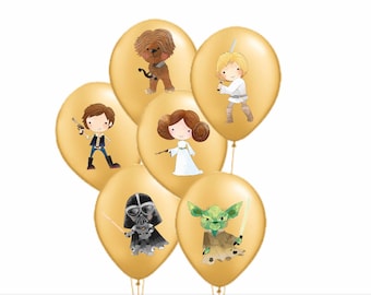Star Wars Inspired Balloon Stickers, Star Wars Party Supplies