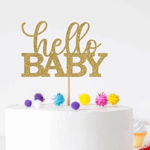 Hello Baby Cake Topper, Baby Shower Cake Topper