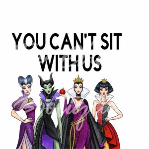 Villain Stickers, Mean Girl Villain Stickers, Female Villain Stickers, Villain Inspired Stickers, Villain Gift Bag Stickers