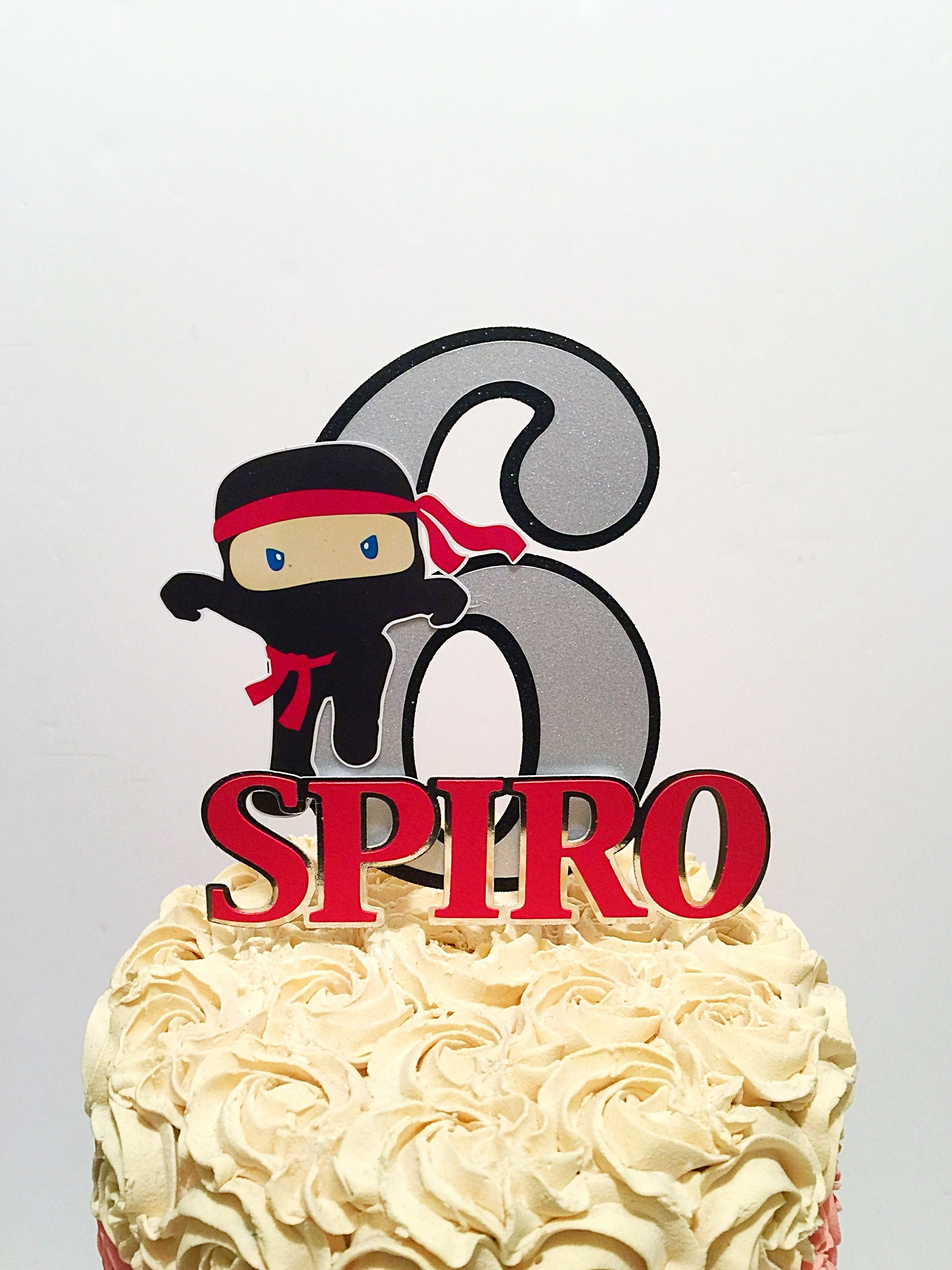 Ninja Cake Topper Ninja Birthday Party Supplies Ninja Etsy