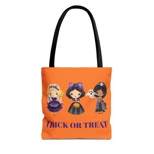 Princess Halloween Tote Bag, Trick or Treat Candy Gathering Bag, Costume Party Shoulder Bag, Kids Halloween Purse, Novelty Halloween Gift