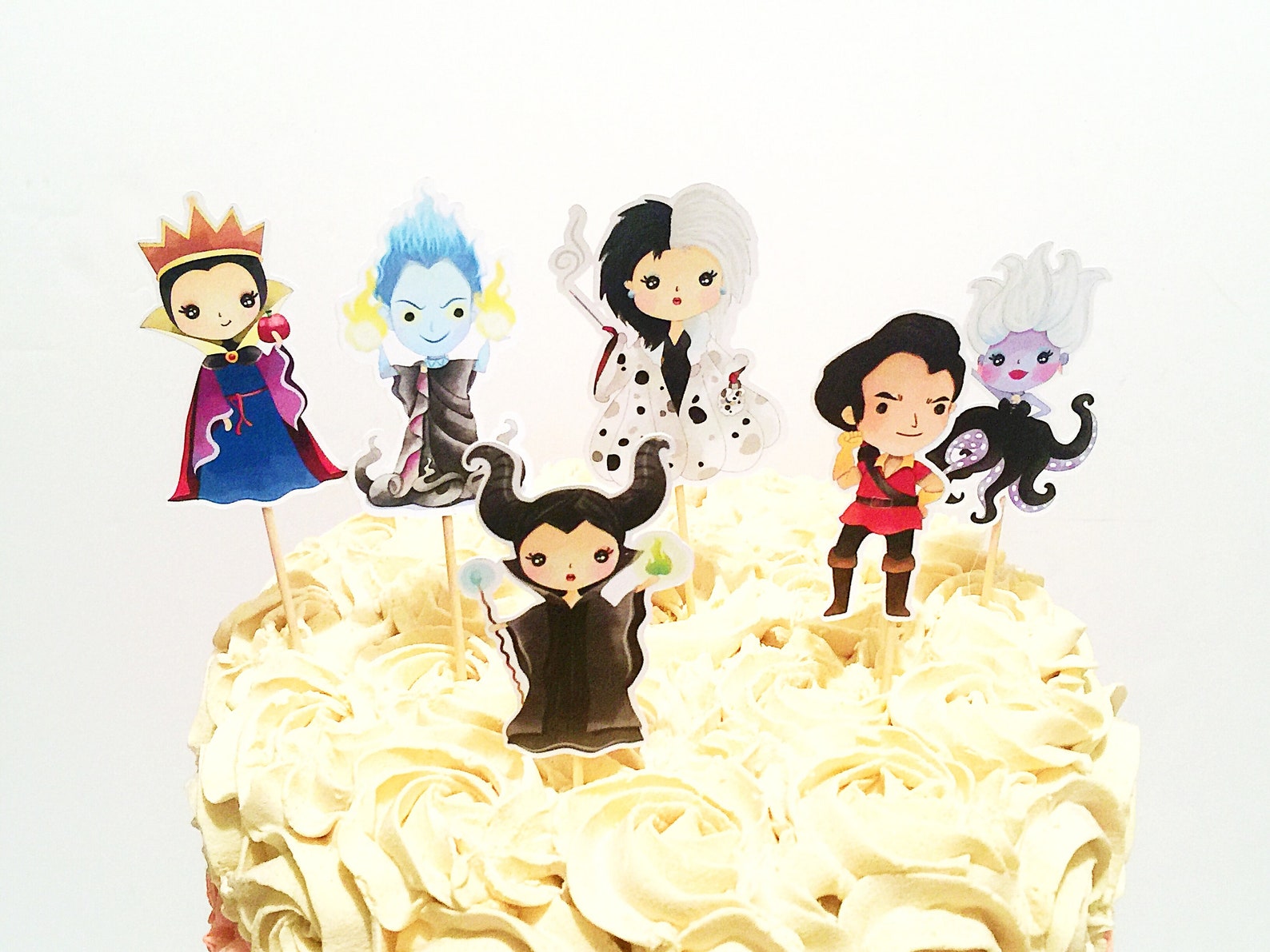 Villain Cupcake Toppers Villain Inspired Cupcake Toppers Etsy