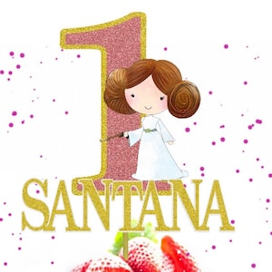 Princess Leia Inspired Cake Topper, Star Wars Party Supplies, Star Wars Birthday Decorations