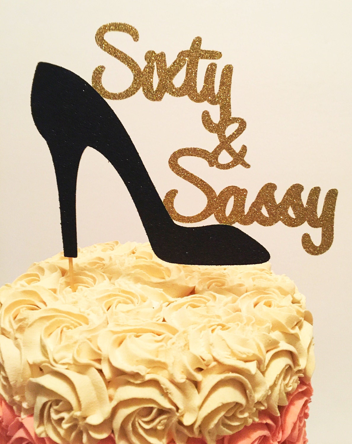 60 And Sassy Cake Topper 60th birthday decorations 60th | Etsy