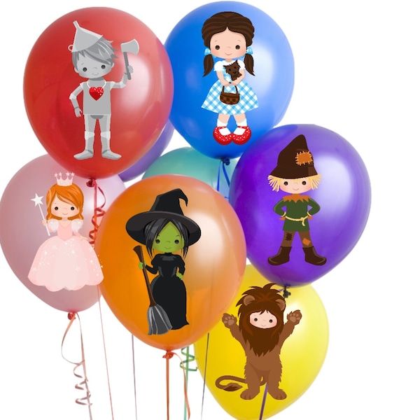 Wizard Of Oz Balloon Stickers, Party Decor