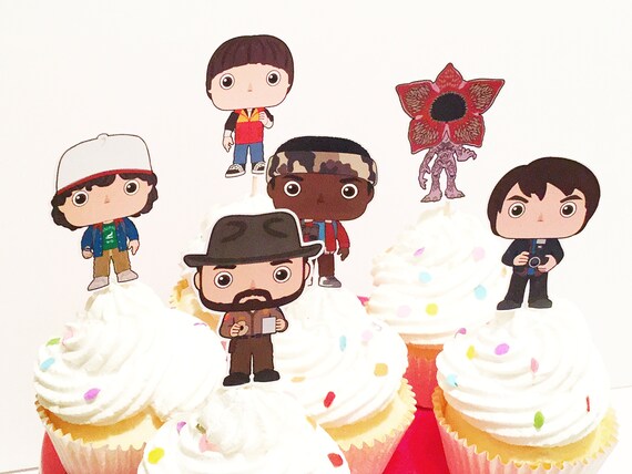 Stranger Things Inspired Cupcake Toppers Stranger Things Etsy Stranger Things Inspired Cupcake Toppers Stranger Things Etsy