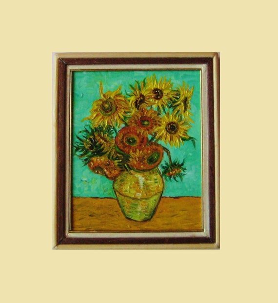 Twelve Sunflowers In A Vase Van Gogh Etsy