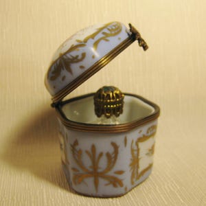 Limoges Porcelain Box for Jewelry, Box With Romantic Decor