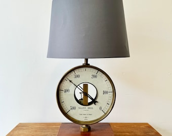 Vintage Industrial Pressure Gauge Table Lamp – Sulzer Bros London