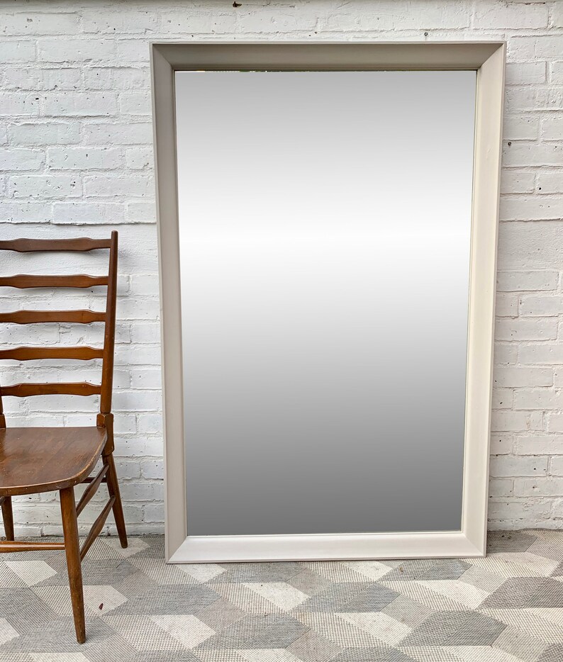 Large Vintage Mirror Wood Frame D82 Large Vintage Mirror Wood Frame D82