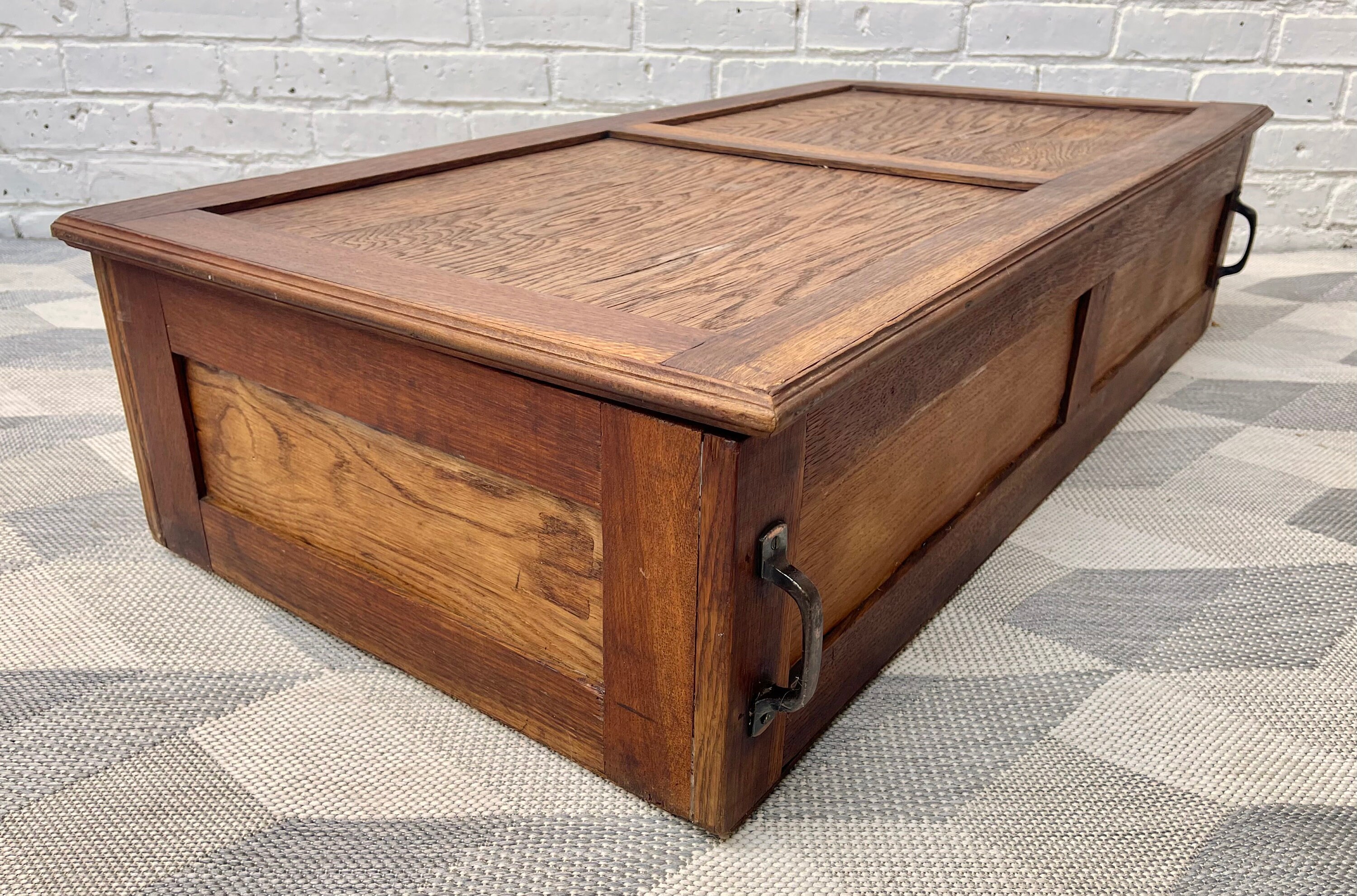 Vintage Wooden Blanket Box Under Bed Storage Etsy