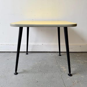 Vintage Formica Side Table Yellow