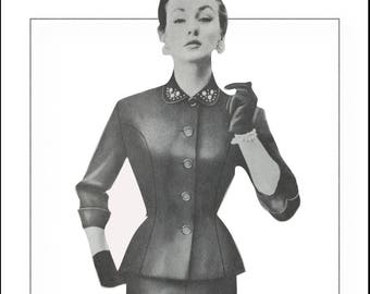 Plus Size Sewing Pattern Vintage Suit Wiggle Sheath Skirt 1950 PDF Instant Download Daisys Pattern Parlour Any Size 1950s VTG