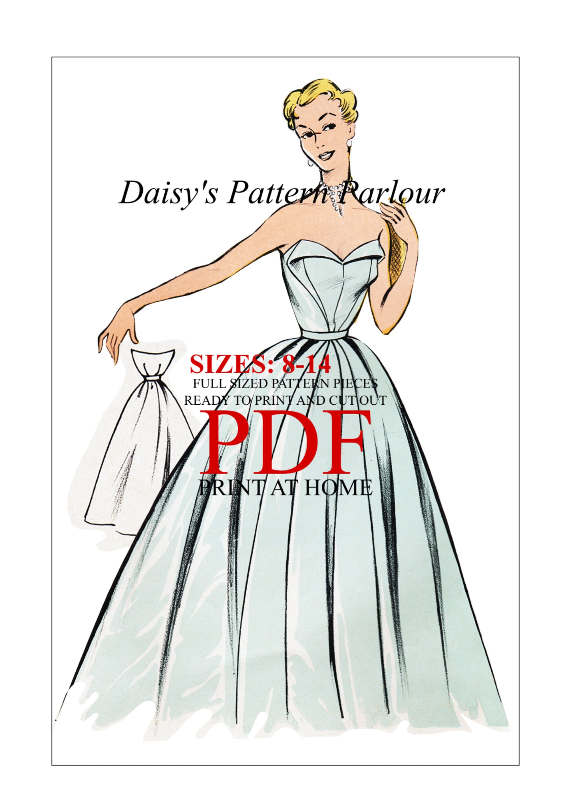 Beginner Lace Up Back Prom Dress Pattern — PaperStxrs