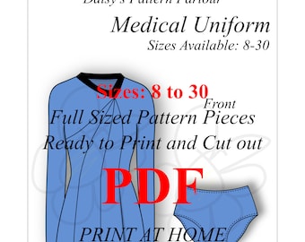 6626 PDF Star Trek Sewing Pattern TOS Medical Dress Uniform Cosplay Comic Con Fancy